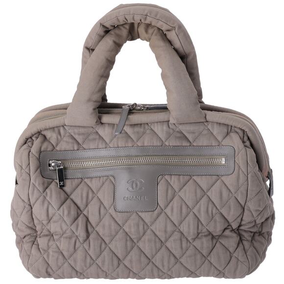 CHANEL Coco Cocoon Handbag Khaki Cotton - Picture 1 of 8